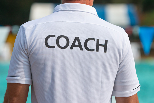 Picture of a sporting coach from the back